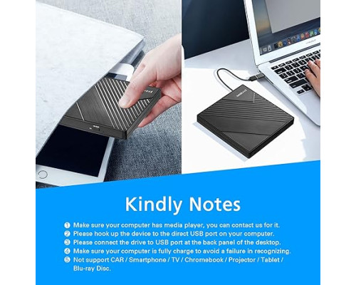 Зовнішній оптичний DVD-привід Amicool USB 3.0 CD/DVD +/-RW