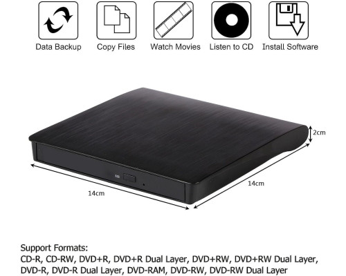 Портативний тонкий USB 3.0 CD-DVD +/-RW привід