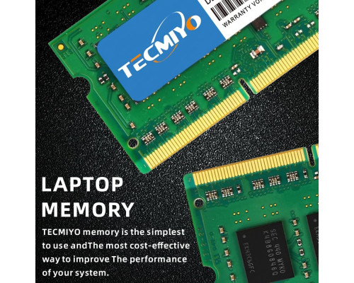 Оперативна пам'ять TECMIYO 1RX8 PC3L 12800S 8 ГБ DDR3 1600 RAM (1X8 ГБ) 1,35 В/1,5 В PC3-12800s DDR3 1600 МГц SODIMM CL11 без ECC