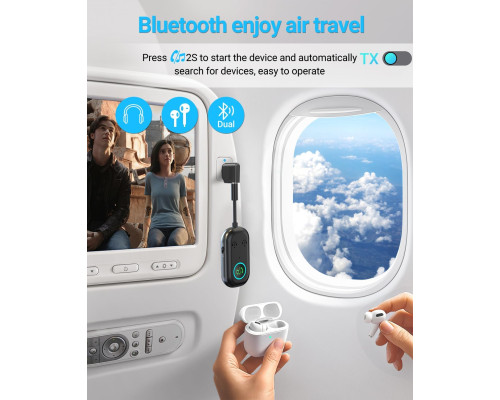 Передавач та приймач Bluetooth/бездротовий адаптер Aux Bluetooth 5.3