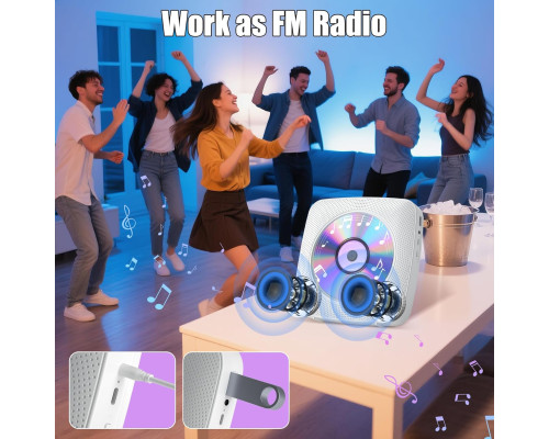 Портативний CD-програвач Gueray з Bluetooth