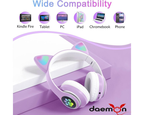 Бездротові навушники Daemon Kids з котячими вушками Bluetooth