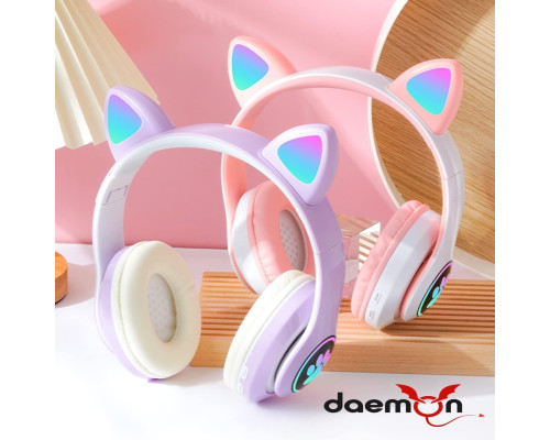 Бездротові навушники Daemon Kids з котячими вушками Bluetooth