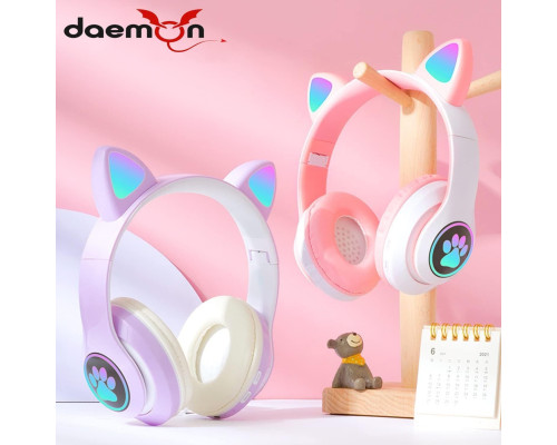 Бездротові навушники Daemon Kids з котячими вушками Bluetooth