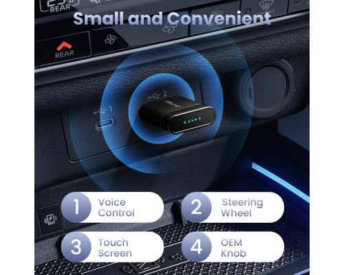 Міні-адаптер CarPlay для iPhone та Android Auto 2-в-1