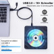 Зовнішній оптичний привід CD/DVD-RW з USB-A та USB Type-C