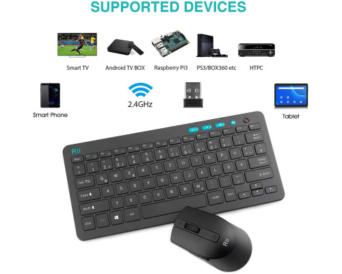 Комплект клавіатури та миші Rii Wireless