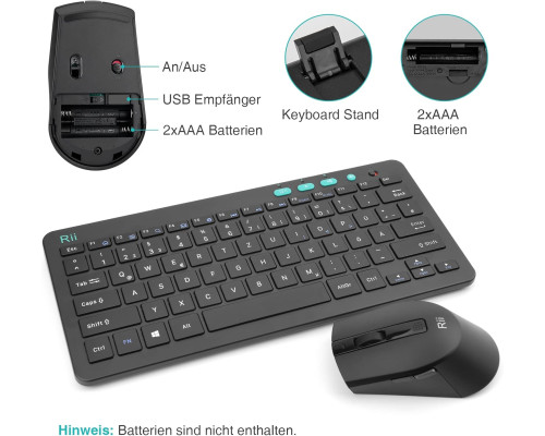 Комплект клавіатури та миші Rii Wireless