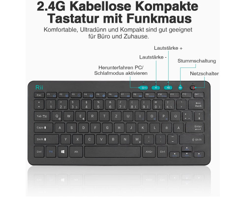 Комплект клавіатури та миші Rii Wireless