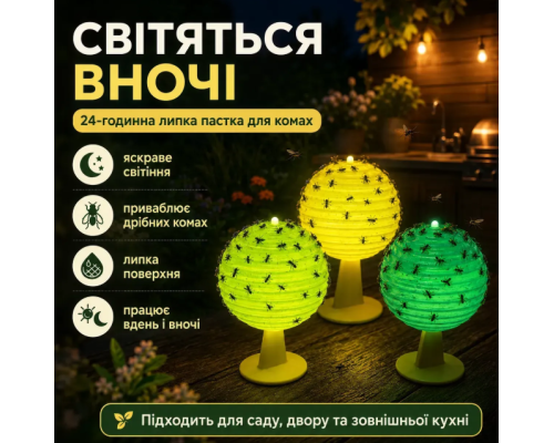 Клейові пастки для мух із захистом від дощу та сонця ( 6 шт)