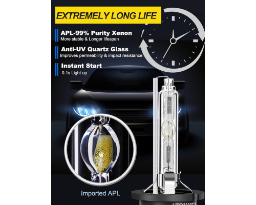 Лампа для фар LTONXEN 8000K D2S HID