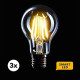 Комплект Led-ламп FL07_S цоколь E27 з регульованою яскравістю 6 Вт (3 шт)