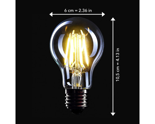 Комплект Led-ламп FL07_S цоколь E27 з регульованою яскравістю 6 Вт (3 шт)