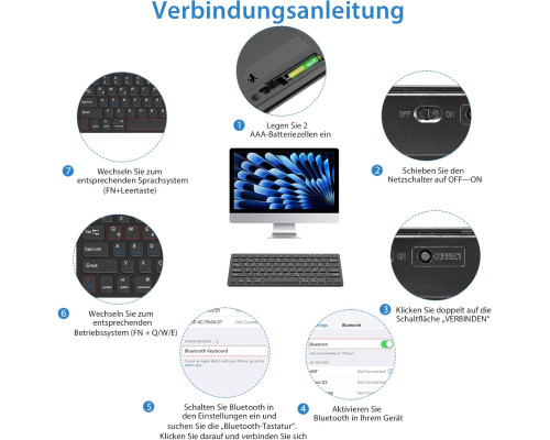 Компактна бездротова Bluetooth-клавіатура KBCASE
