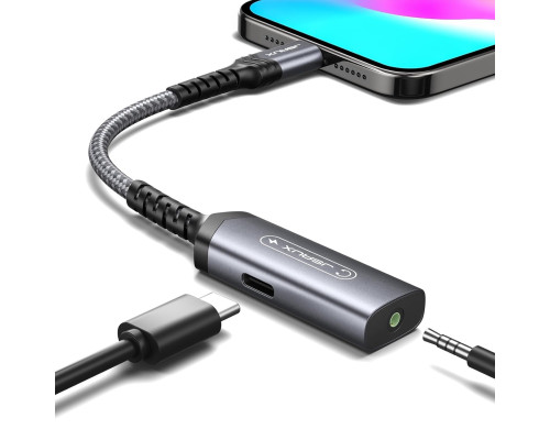 Аудіоадаптер JSAUX 2 в 1 USB на 3,5 мм