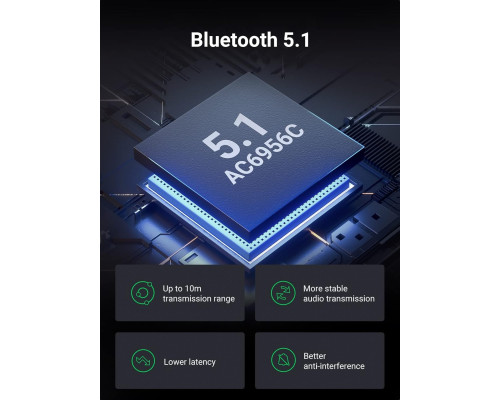 Бездротовий аудіоадаптер / приймач-передавач UGREEN 5.1 USB-Bluetooth-3,5 мм