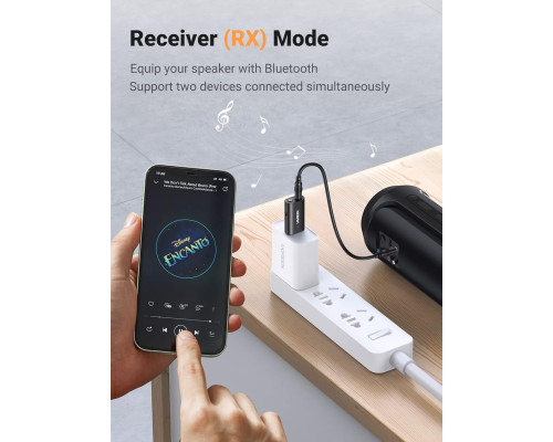 Бездротовий аудіоадаптер / приймач-передавач UGREEN 5.1 USB-Bluetooth-3,5 мм