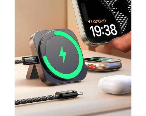Ультратонка зарядна станція 2-в-1 для Apple MagSafe