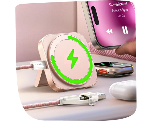 Ультратонка зарядна станція 2-в-1 для Apple MagSafe