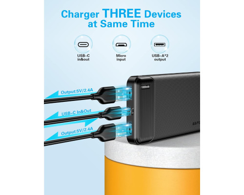 Портативний зарядний пристрій AsperX Power Bank із двома акумуляторами