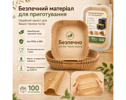 Пергаментний папір для аерофритюрниці (100 штук)