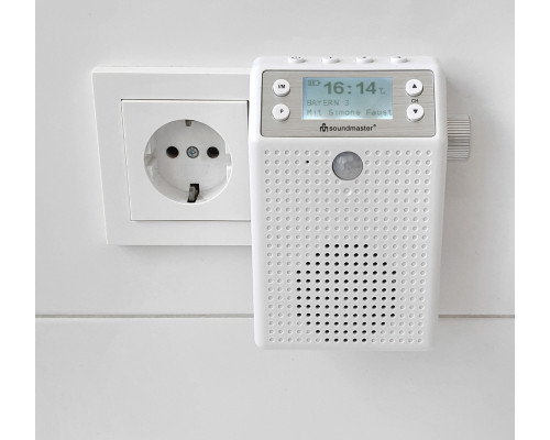 Настінний радіоприймач DAB+/FM Soundmaster DAB60WE з детектором руху та Li-On акумулятором 1200 мАг
