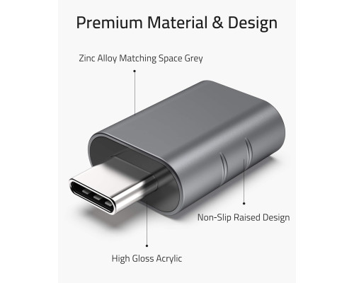 Набір із 2 адаптерів USB C Male - USB3 Female