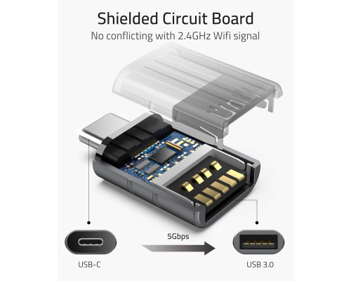 Набір із 2 адаптерів USB C Male - USB3 Female