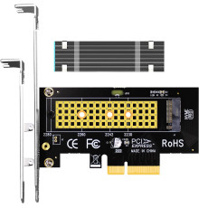 Адаптер GLOTRENDS PA09-HS M.2 NVMe - PCIe 4.0 X4 з радіатором M.2 для твердотільного накопичувача M.2 NVMe