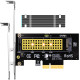 Адаптер GLOTRENDS PA09-HS M.2 NVMe - PCIe 4.0 X4 з радіатором M.2 для твердотільного накопичувача M.2 NVMe