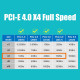 Адаптер GLOTRENDS PA09-HS M.2 NVMe - PCIe 4.0 X4 з радіатором M.2 для твердотільного накопичувача M.2 NVMe