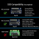 Адаптер GLOTRENDS PA09-HS M.2 NVMe - PCIe 4.0 X4 з радіатором M.2 для твердотільного накопичувача M.2 NVMe