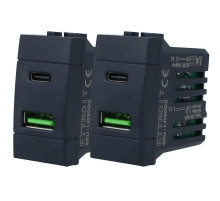 USB-розетка (2 USB-роз'єми типу C + USB-A)