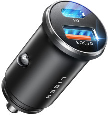 Автомобільний двопортовий зарядний пристрій LISEN USB C