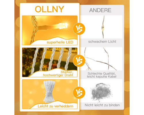 Водонепроникні гірлянди Ollny Fairy Lights Outdoor Battery 10 м