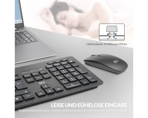 Комплект клавіатури та миші Rii Wireless
