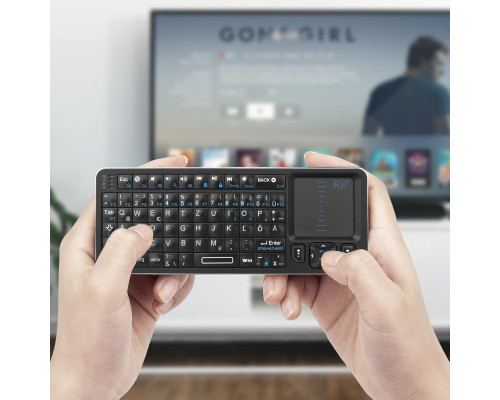 Бездротова міні-клавіатура Rii Bluetooth із сенсорною панеллю