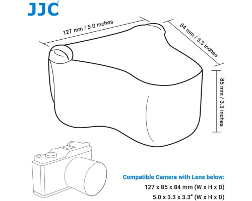 Неопреновий чорний чохол JJC OC-F1BK для камер з об'єктивом до 127 x 85 x 84