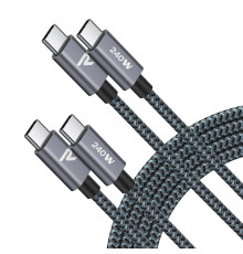 Кабель RAMPOW USB C - USB C 240 Вт 1 м (2 шт)