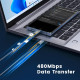 Кабель RAMPOW USB C - USB C 240 Вт 1 м (2 шт)