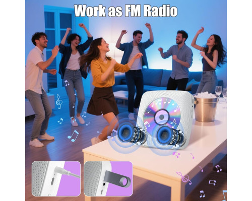 Портативний CD-програвач Gueray з Bluetooth