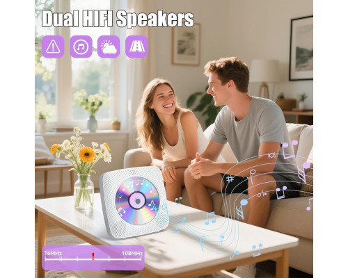 Портативний CD-програвач Gueray з Bluetooth
