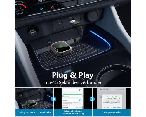 Бездротовий адаптер TERUNSOUl Carplay для iOS