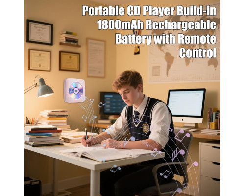 Портативний CD-програвач Gueray з Bluetooth