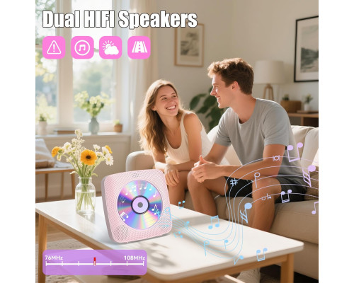 Портативний CD-програвач Gueray з Bluetooth