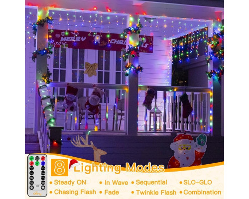 Вуличні гірлянди Ollny Icicle Lights 504 LED