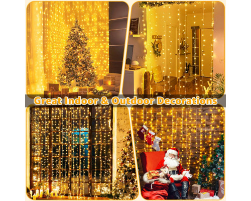 Гірлянда Ollny Curtain Lights для приміщень із 8 режимами
