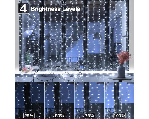 Водонепроникна гірлянда Ollny Curtain Lights для приміщень