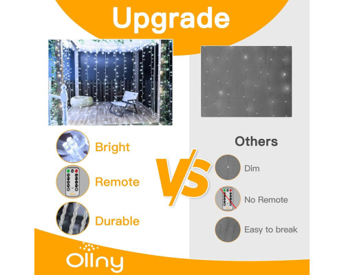 Гірлянда Ollny Curtain Lights (біле світло)