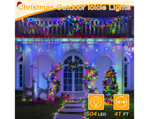 Вуличні гірлянди Ollny Icicle Lights 504 LED
